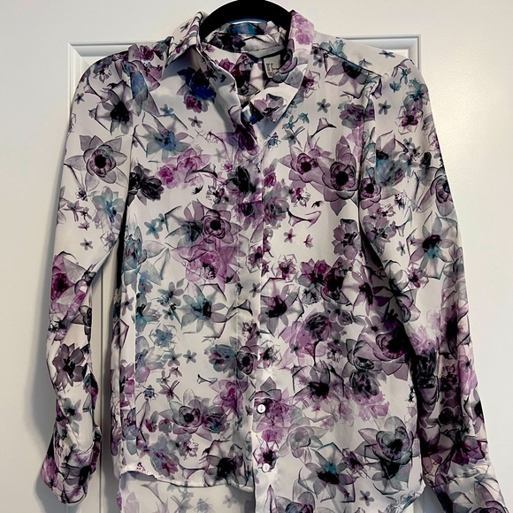 H&M size 2 floral blouse - Picture 1 of 2